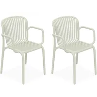 Konsimo® Gartenstuhl, Beige, Kunststoff, 2-Sitzer, 57.5x82.5x53 cm, Gartenmöbel, Gartenstühle,
