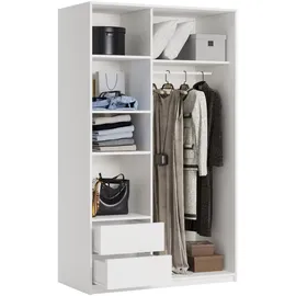 masseno Schwebetürenschrank NISSE 120 x 205 x 60 cm Weiß