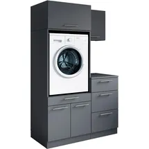 laundreezy Mehrzweckschrank-Set 68 x 200 x 118 cm Grau
