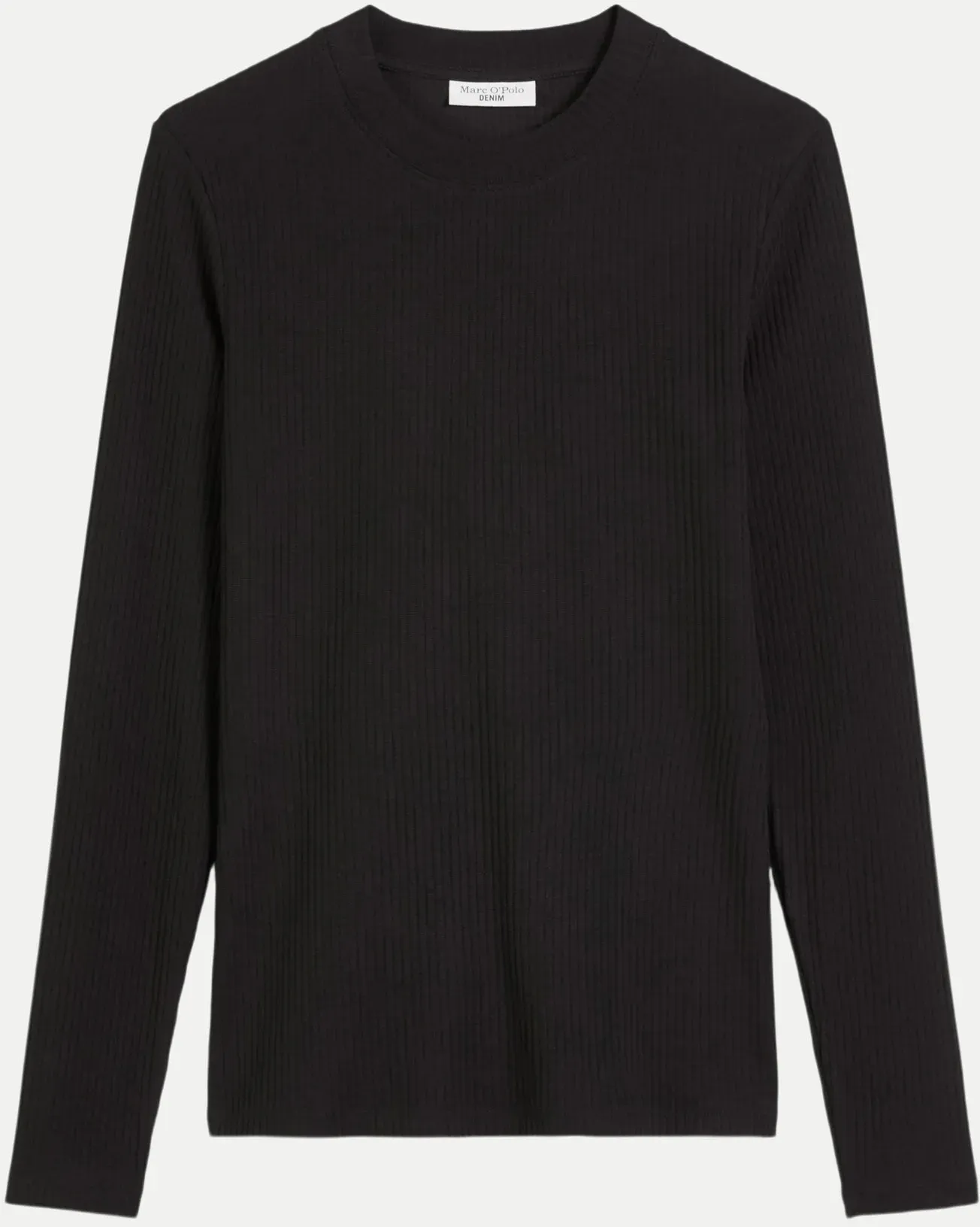 Rippjersey Shirt Schwarz XL