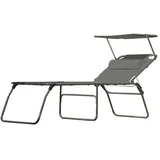 JAN KURTZ Fiam Amigo Big Fifty 207 x 74 x 50 cm grau inkl. Sonnendach klappbar