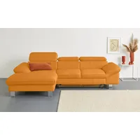 COTTA Ecksofa Driver L-Form, mit Kopfteilverstellung, wahlweise mit Bettfunktion & Bettkasten braun