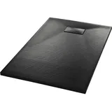 vidaXL Duschwanne SMC Schwarz 100×80 cm