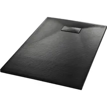vidaXL Duschwanne SMC Schwarz 100×80 cm