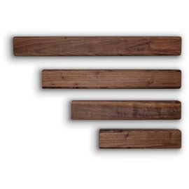 adelmayer Wand-Magnet Messer-Leiste in verschiedenen Längen, aus hochwertigem Walnuss-Holz braun 3,5 cm x 40 cm x 7 cm