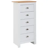 KADIMA DESIGN Sideboard 53 x 114 x 39 cm Weiß / Eiche