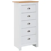 KADIMA DESIGN Sideboard 53 x 114 x 39 cm Weiß / Eiche