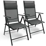deluke Gartenstuhl 54 x 65 x 106 cm anthrazit 2 St.