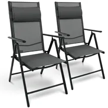 deluke Gartenstuhl 54 x 65 x 106 cm anthrazit 2 St.
