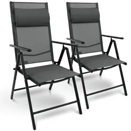 deluke Gartenstuhl 54 x 65 x 106 cm anthrazit 2 St.