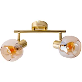 NÄVE Libby 2-flammig gold Glas Metall