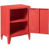 [en.casa] Nachtschrank Inari 57 x 40 x 30 cm Rot
