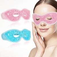 MIVORA Augenmaske Kühlend, Gel Kühlmaske, Warm Augen Gesicht Kühlbrille Kühlende Wiederverwendbare, Ice Eye Mask für Migräne Kopfschmerzen Müde Augen Augenringe Sinusschmerzen(A-Rosa+Blau)