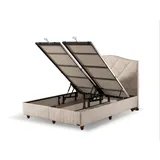 xl moebel gmbh s Polsterbett mit hochwertiger Matratze für stilvollen Schlafkomfort - Braun