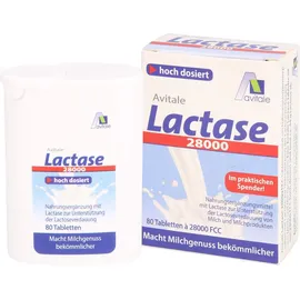 Avitale Lactase 28.000 FCC Tabletten im Spender 80 St.