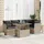 vidaXL Garten-Lounge-Set 6-tlg. hellgrau Polyrattan