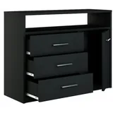 matkam Bodo 98 x 75 x 35 cm schwarz / schwarz