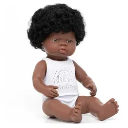 miniland dolls Babypuppe afrikanisches Mädchen