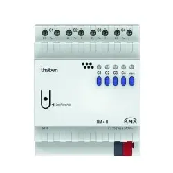 Theben 4940212 KNX Schaltaktor, 4 Kanäle, 25 A RM 4 H KNX