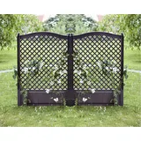 KHW Spalier 100 cm mit Erdspieß 2er Set, anthrazit