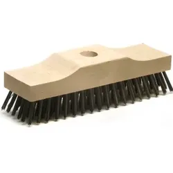 Stahldrahtschrubber, Holzgriff, Breite: 22 cm