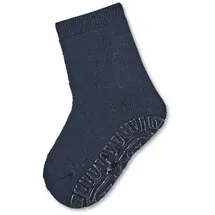 Sterntaler Fli Fli SOFT uni - Unisex Fliesen Flitzer einfarbig - warme Stoppersocken Baby mit Innenfrottee - elastische Baby und Kinder Strümpfe mit Anti-Rutsch-Sohle, marine, Größe 24 - 24