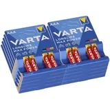 Varta 40x Varta 4703 Longlife Max Power Micro Batterie AAA 10x 4er Blister