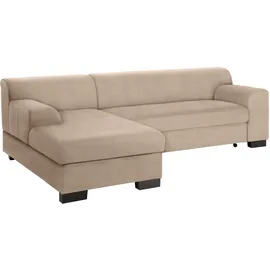 Home Affaire Ecksofa Falk klare Linien, elegant und zeitlos, L-Form« mit Federkern und wahlweise mit Bettfunktion beige (natur), (52556448-0)