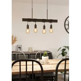 EGLO Townshend 4-flg. 14 cm Stahl antik-braun-schwarz