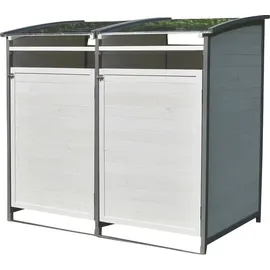 MuCoLa Mülltonnenbox Doppelbox 140 x 127 cm grau