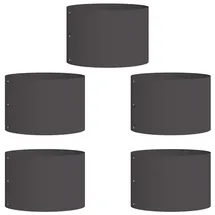 vidaXL Pflanzenring 5 Stk Schwarz 30 x 30 x 20 cm