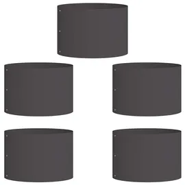 vidaXL Pflanzenring 5 Stk Schwarz 30 x 30 x 20 cm