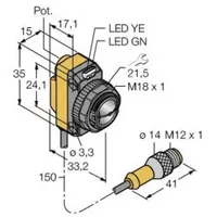 Turck Opto Sensor QS18VN6CV15Q5