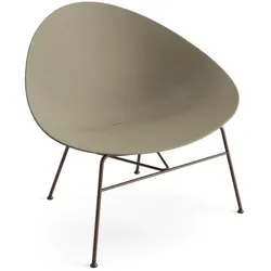 Arper Adell Loungesessel, braun melange / olivgrün #6800