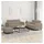 vidaXL 3-tlg. Sofagarnitur mit Kissen Taupe Mikrofasergewebe
