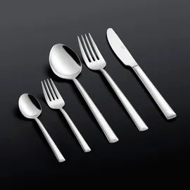 Mulex GmbH Mulex Besteck hochwertiges Cromirage Livorno poliert 18.10 Edelstahl 60tlg. - Silber