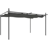 vidaXL Pergola mit Schiebedach Anthrazit 395x292x230 cm