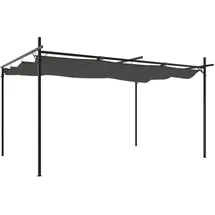vidaXL Pergola mit Schiebedach Anthrazit 395x292x230 cm