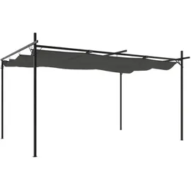 vidaXL Pergola mit Schiebedach Anthrazit 395x292x230 cm