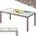 CASARIA Gartentisch 190 x 90 x 75 cm Creme/Schwarz
