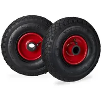 Relaxdays 2er Set Sackkarrenrad 3.00-4 Stahlfelge