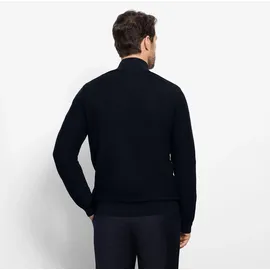 Olymp Strickjacke OLYMP, Herren, Gr. 4XL, blau (marine), Strick, Obermaterial: 100% Baumwolle, regular fit, Rippbündchen, Strickjacken Strickjacke, Stehkragen, regular fit