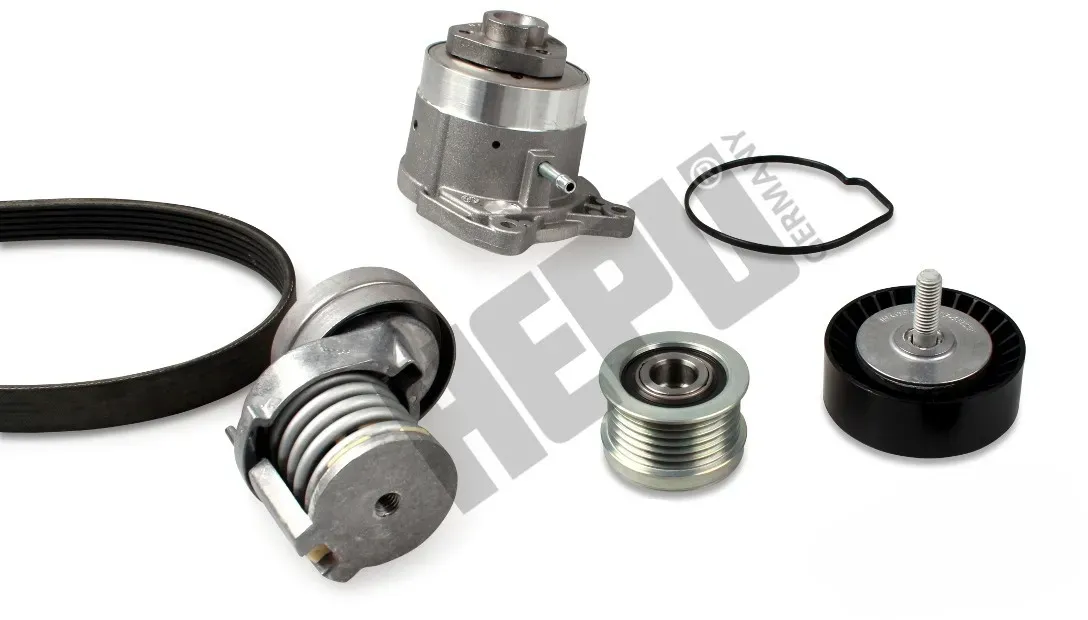 HEPU Wasserpumpe + Keilrippenriemensatz pk06560 für VW VAG