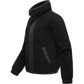 Ragwear Sweatjacke "Nordicka", Damen, Gr. XXXL(46), schwarz, Fleece, Obermaterial: 100% Polyester.