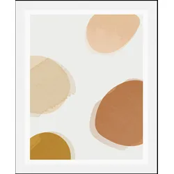 Bild QUEENCE "Dots", braun (farbe rahmen: schwarz, farbe bild(er): braun), B:50cm H:70cm, Acrylglas, Papier, Holz, Bilder, gerahmt