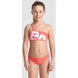 Ein-Schulter-Bikini Mädchen arena Logo - Calypso Coral-fluo Red - 152