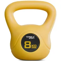 trex sport Kettlebell 8 kg Kugelhantel Schwunghantel gelb