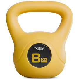 trex sport Kettlebell 8 kg Kugelhantel Schwunghantel gelb