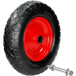 ECD Germany Schubkarrenrad mit Achse 4.80/4.00-8 Rad Reifen Luftrad Ersatzrad Gartenkarre