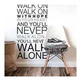 wall-art Wandtattoo »You will never walk alone«, (Set, 1 St.), selbstklebend, entfernbar schwarz